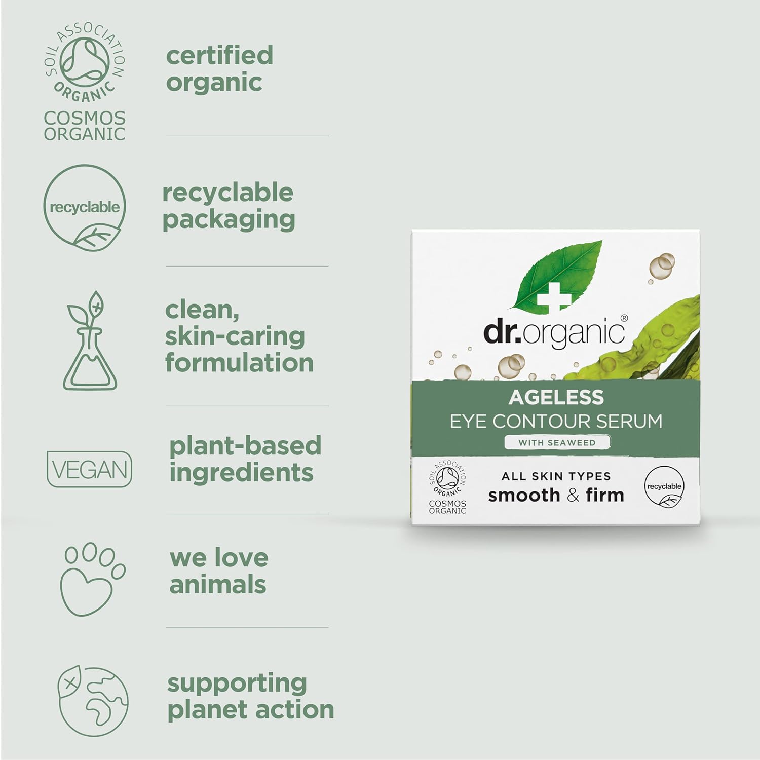 Dr Organic Ageless Eye Contour Serum With Seaweed 15ml
