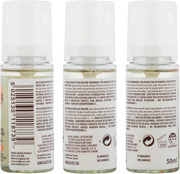 Malibu Clear Hair And Scalp Protector SPF50