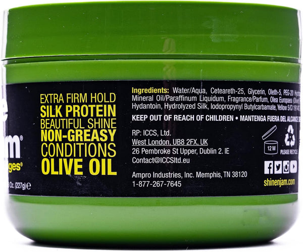 Ampro Shine N Jam Silk Edges With Olive Oil 227g - Afro Hair Boutique