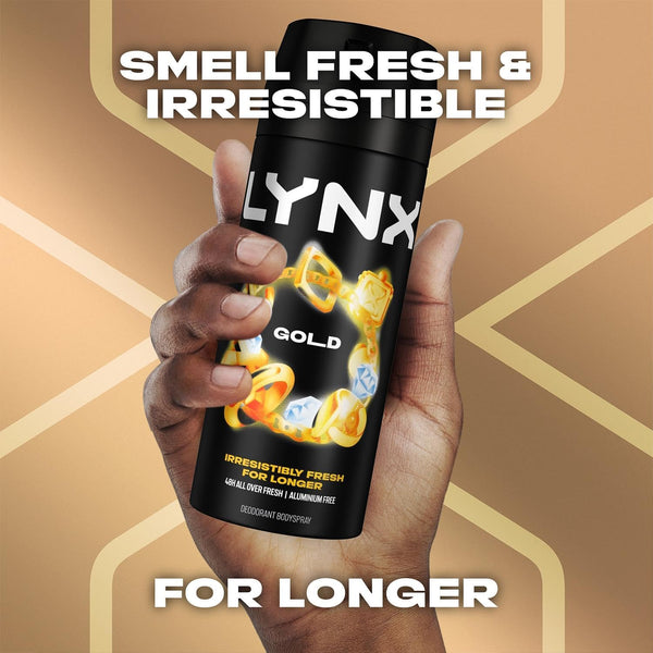 Lynx Gold Oud Wood And Dark Vanilla Deodorant Bodyspray 150ml