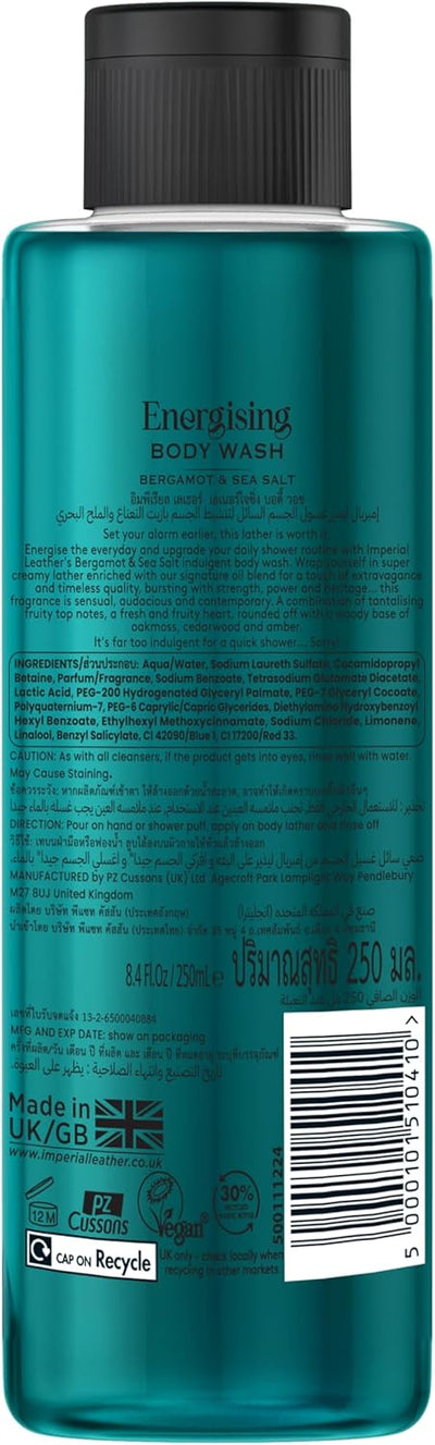 Cussons Imperial Leather Bergamot And Sea Salt Energising Body Wash 250ml / 500ml