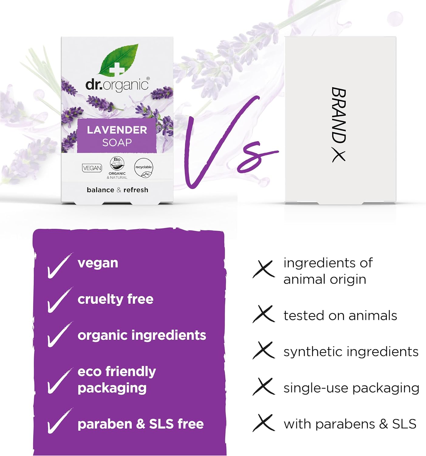 Dr Organic Organic Lavender Cleansing Soap 100g