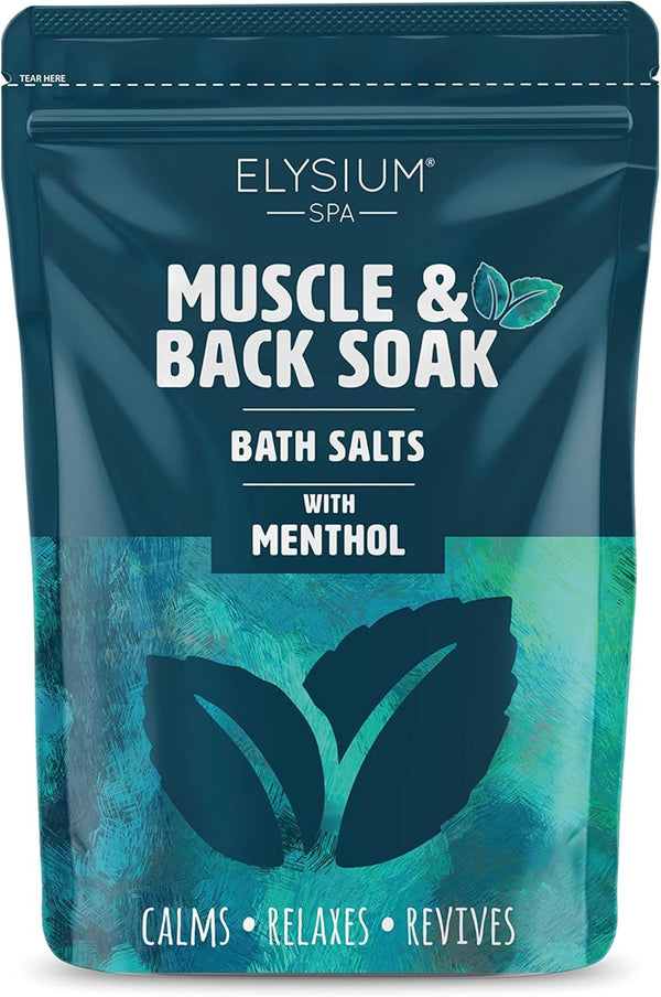 Elysee Brand Elysium Spa Muscle And Back Soak Bath Salts With Menthol 450g - Afro Hair Boutique