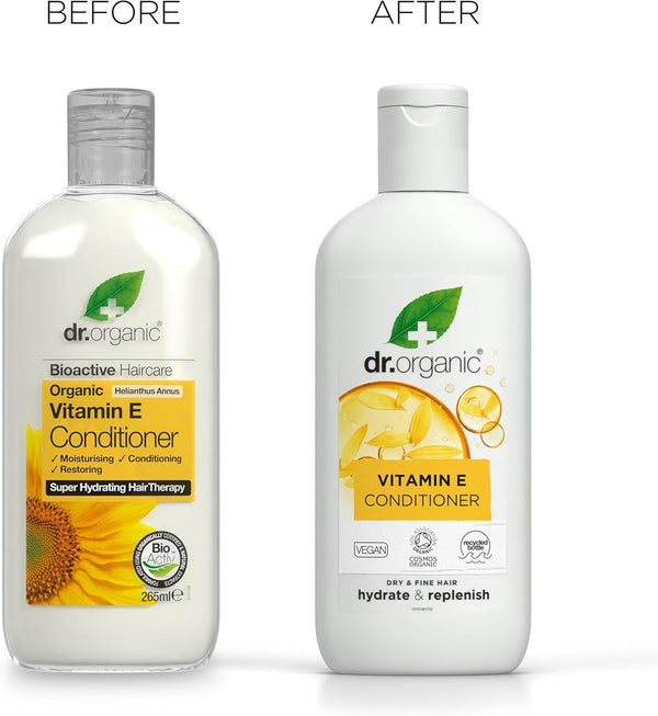 Dr Organic Hydrate And Replenish Vitamin E Conditioner 265ml - Afro Hair Boutique