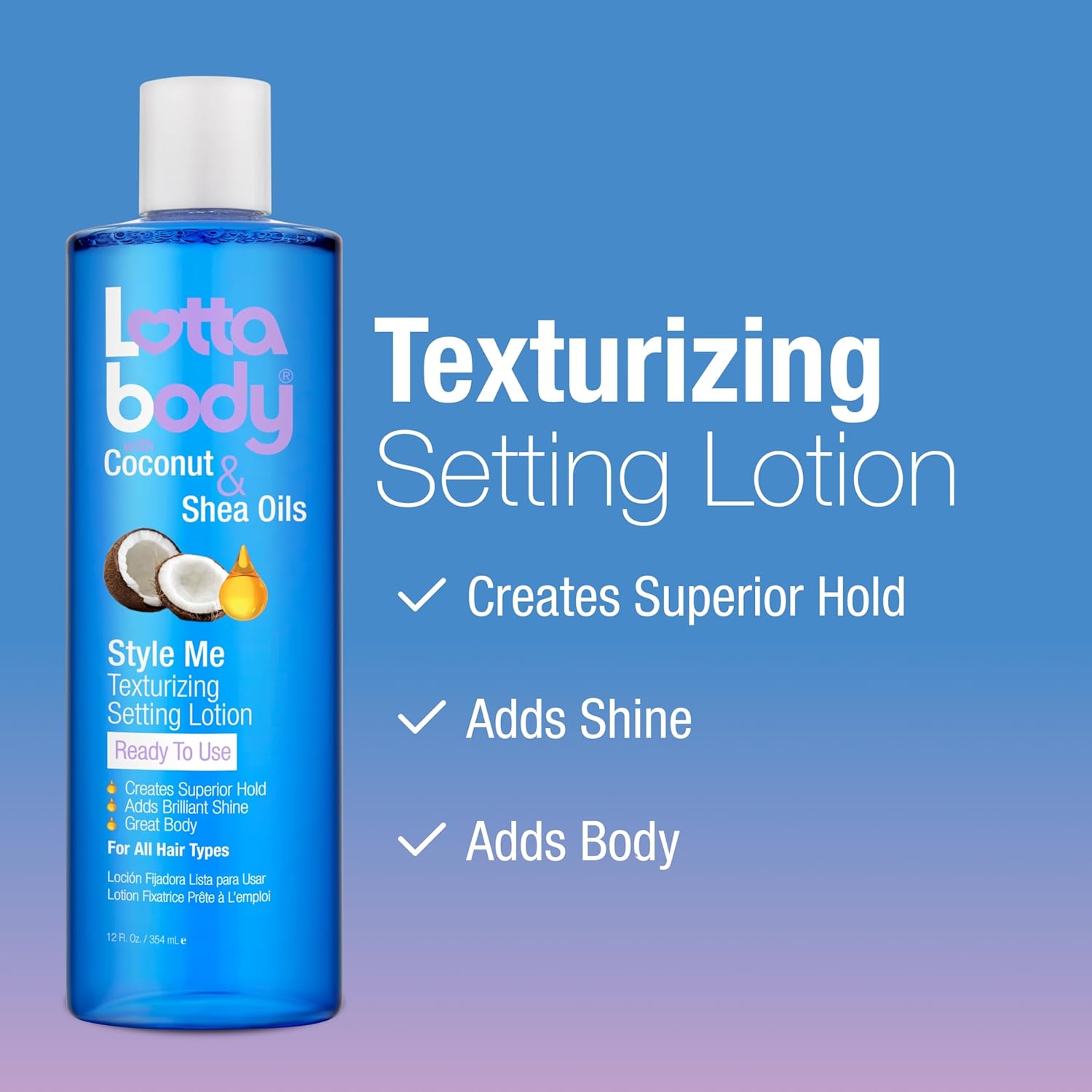 Lottabody Coconut And Shea Oils Style Me Texturizing Setting Lotion