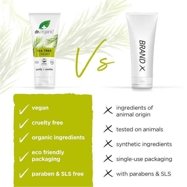 Dr Organic Bioactive Skincare Organic Tea Tree Cream 50ml - Afro Hair Boutique