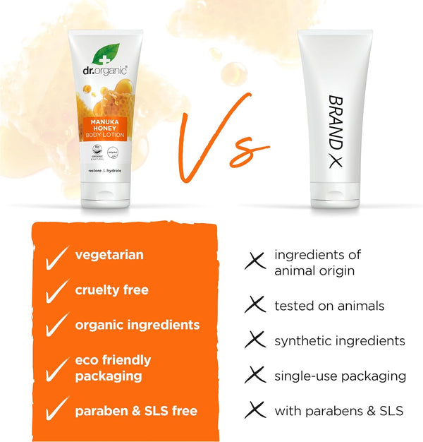 Dr Organic Bioactive Skincare Organic Manuka Honey Skin Lotion 200ml - Afro Hair Boutique