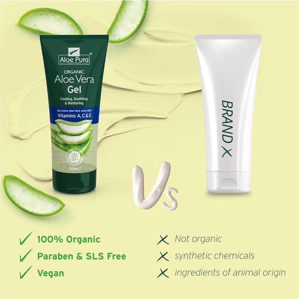 Aloe Pura Organic Aloe Vera Gel With Vitamins A C And E