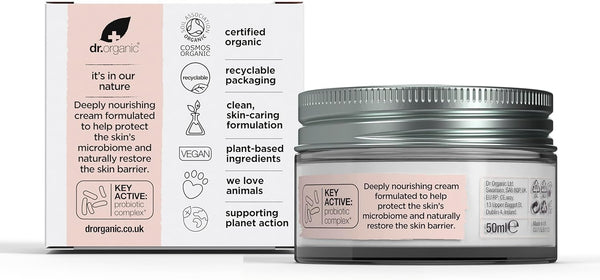 Dr Organic Skin Calm Protect And Nourish Probiotic Concentrated Cream 50ml