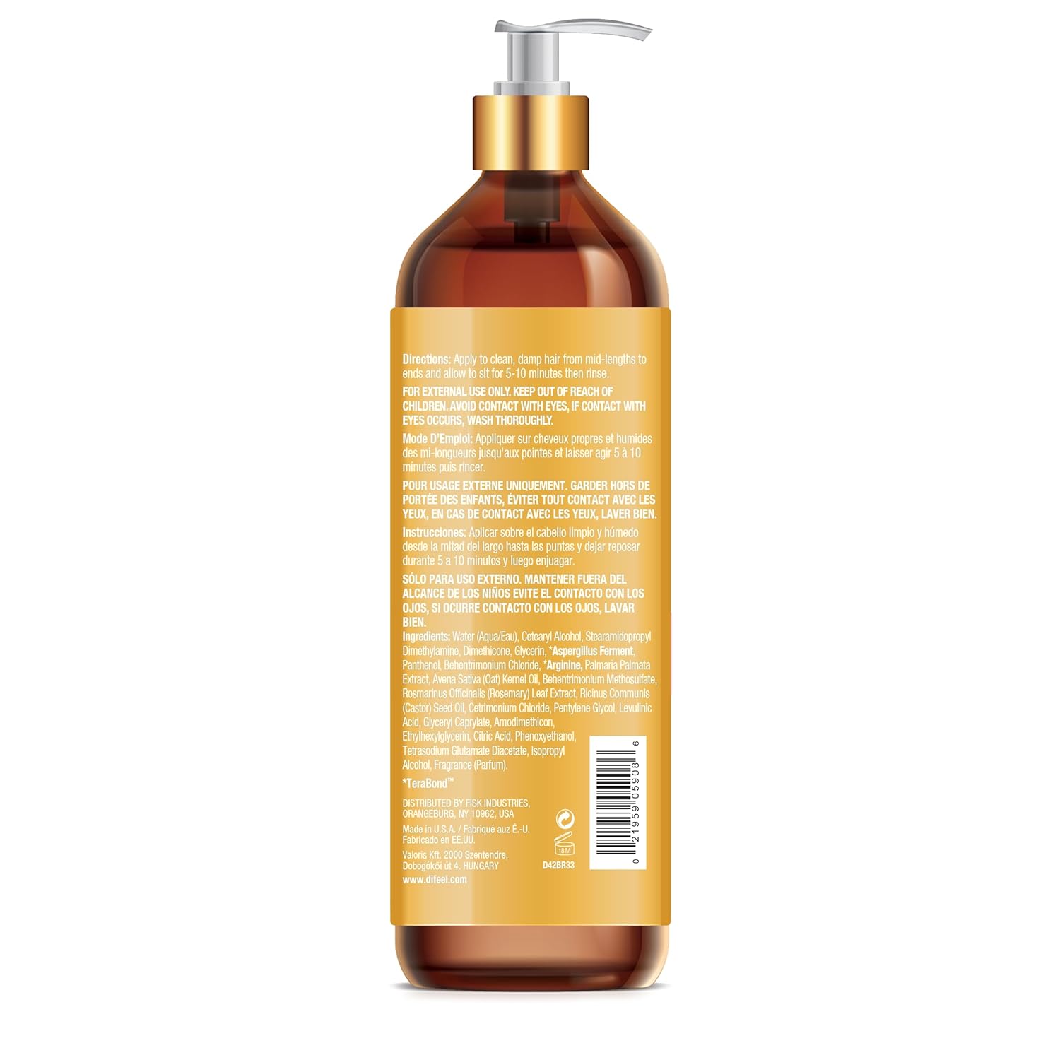 Difeel Bond Repair Sulfate Free Shampoo 1L