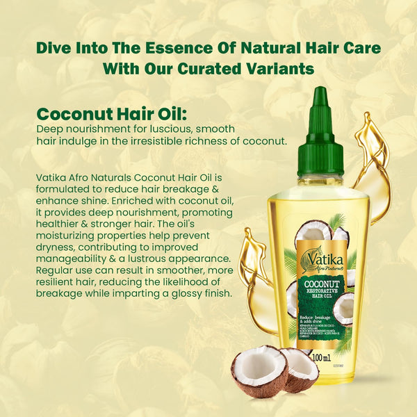 Dabur Vatika Afro Naturals Coconut Restorative Hair Oil 100ml