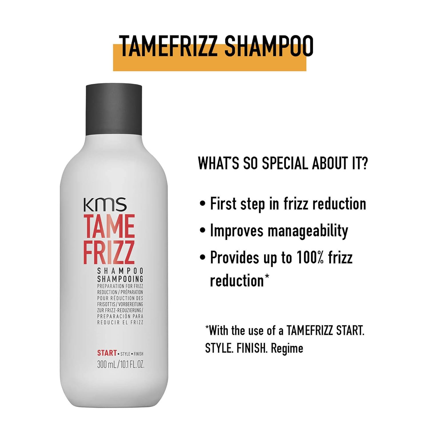 KMS Tame Frizz Shampoo New Pack 300ml