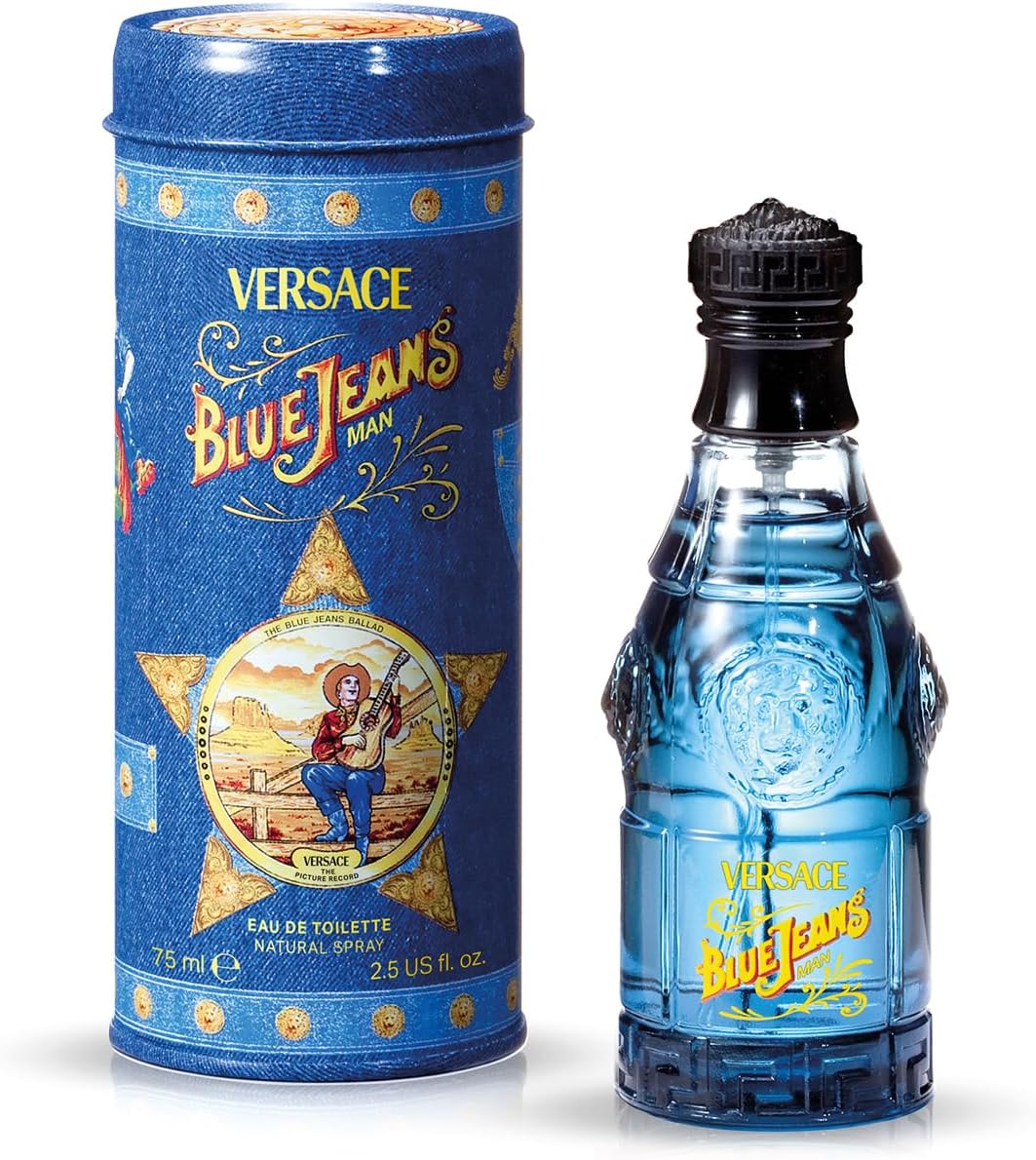 Versace Blue Jeans Man Eau De Toilette natural spray - Afro Hair Boutique