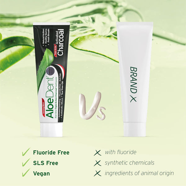 Aloe Dent Charcoal Toothpaste 100ml - Afro Hair Boutique