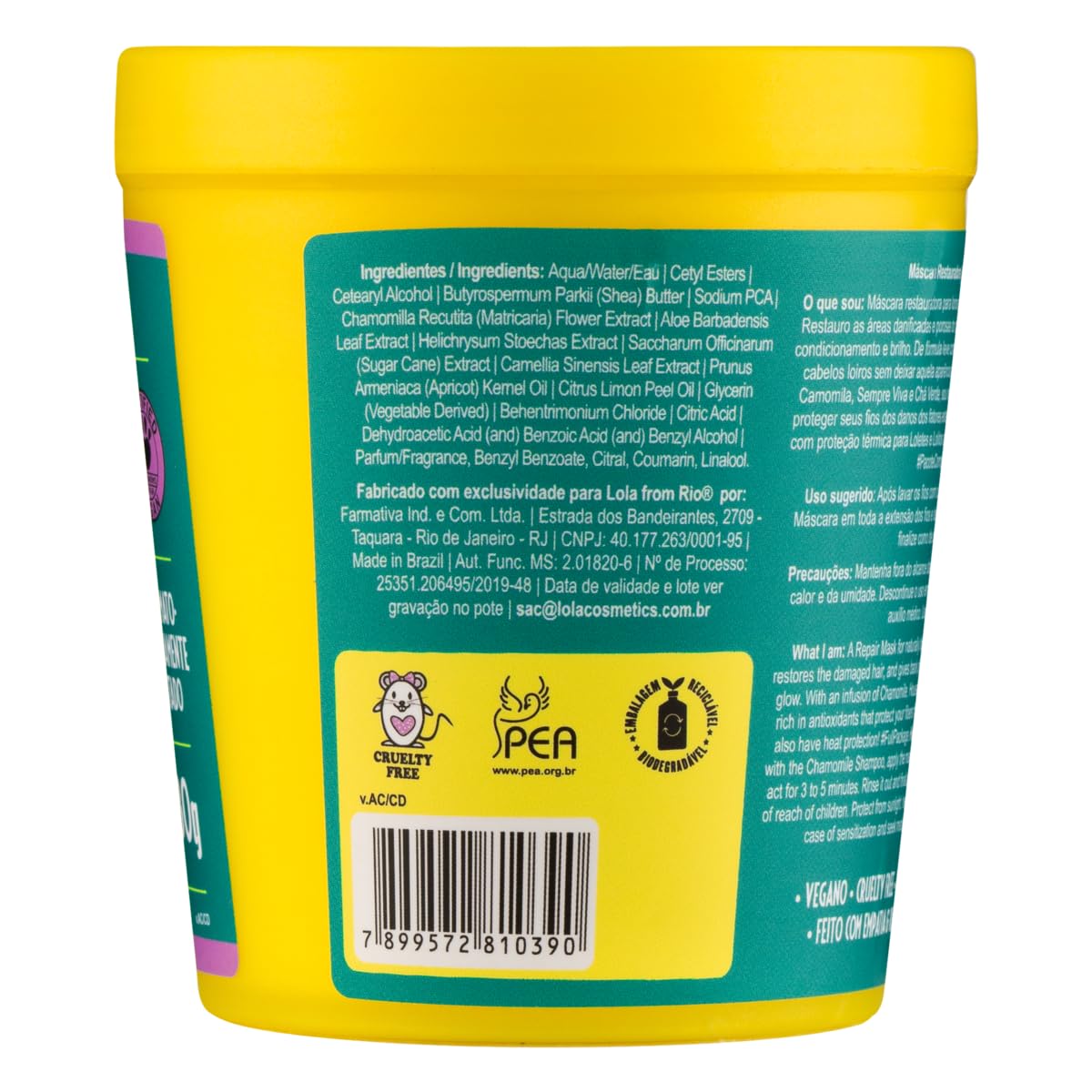 Lola Cosmetics Camomila Restorative Mask 230g