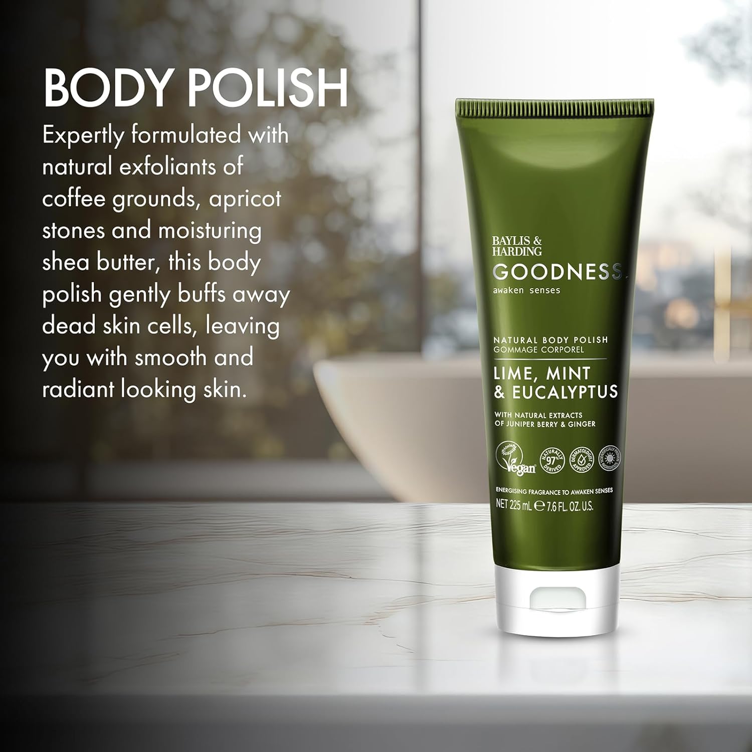 Baylis And Harding Goodness Lime Mint And Eucalyptus Natural Body Polish 225ml