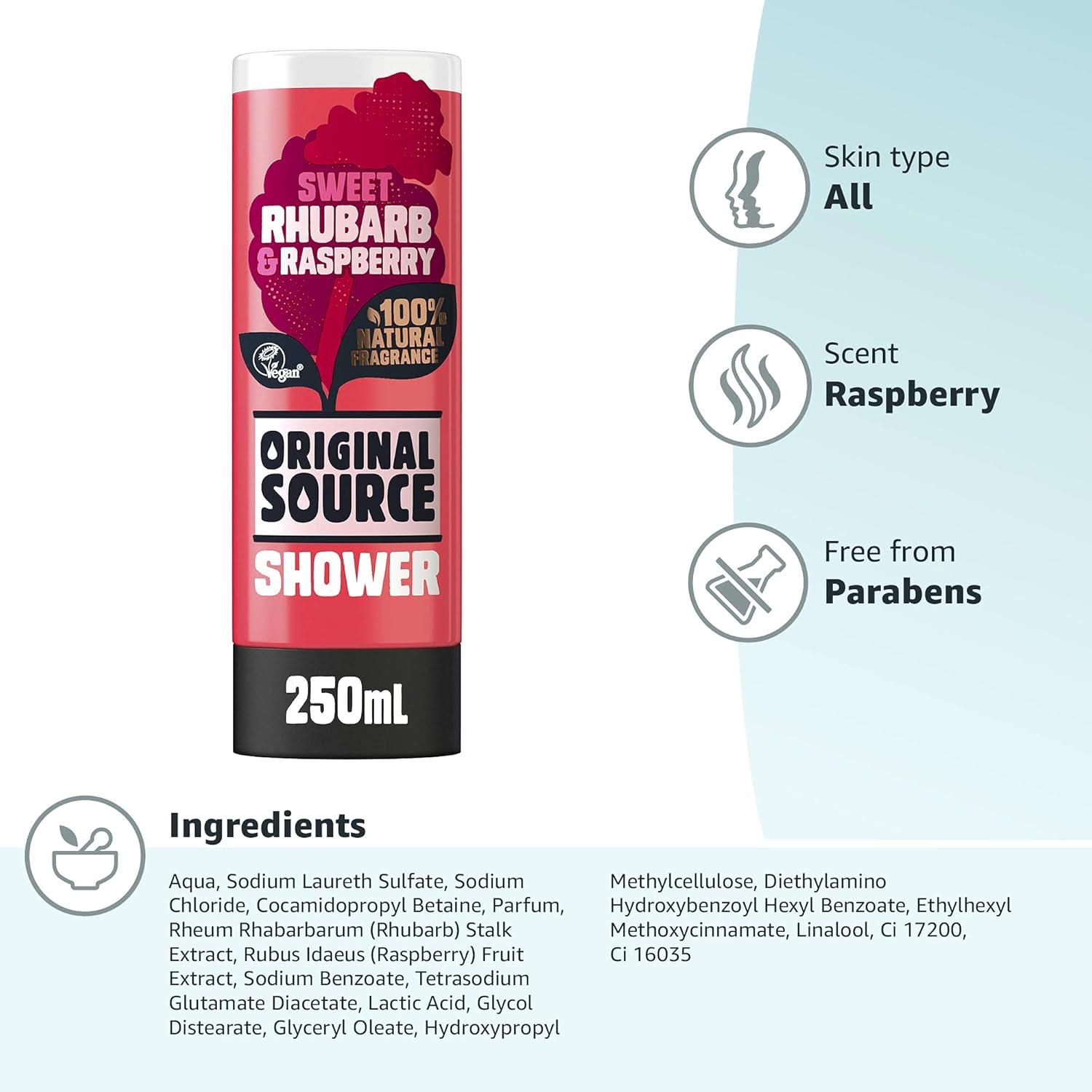Original Source Sweet Rhubarb And Raspberry Shower Gel 250ml