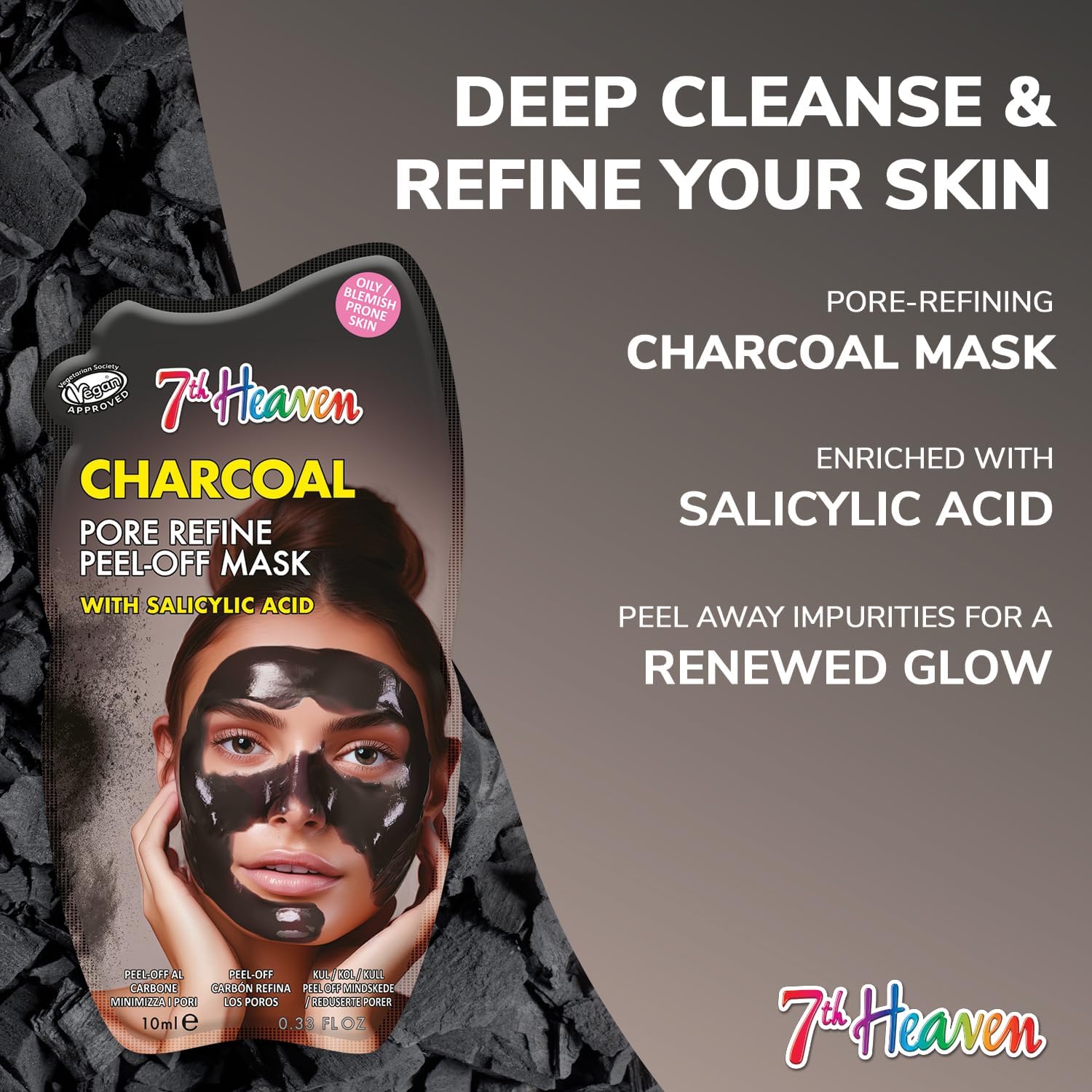 Montagne Jeunesse 7Th Heaven Charcoal Pore Refine Peel Off Mask