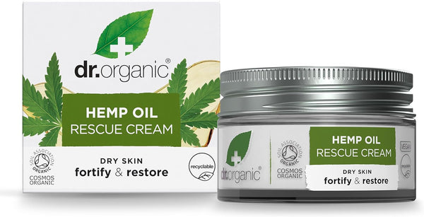 Dr Organic Bioactive Skincare Hemp Oil Rescue Cream 50ml - Afro Hair Boutique