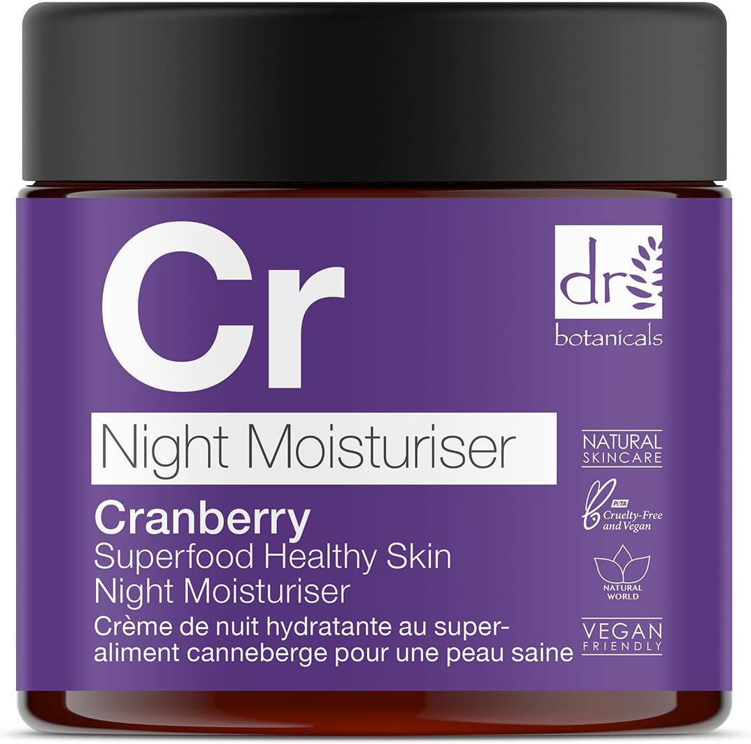 Dr Botanicals Cr Cranberry Superfood Healthy Skin Night Moisturiser 60ml