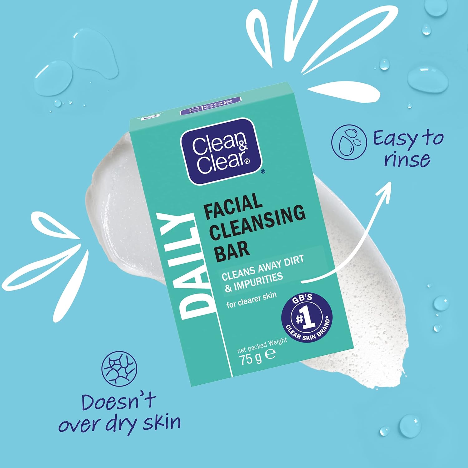 Johnson And Johnson Clean & Clear Facial Cleansing Bar 75g