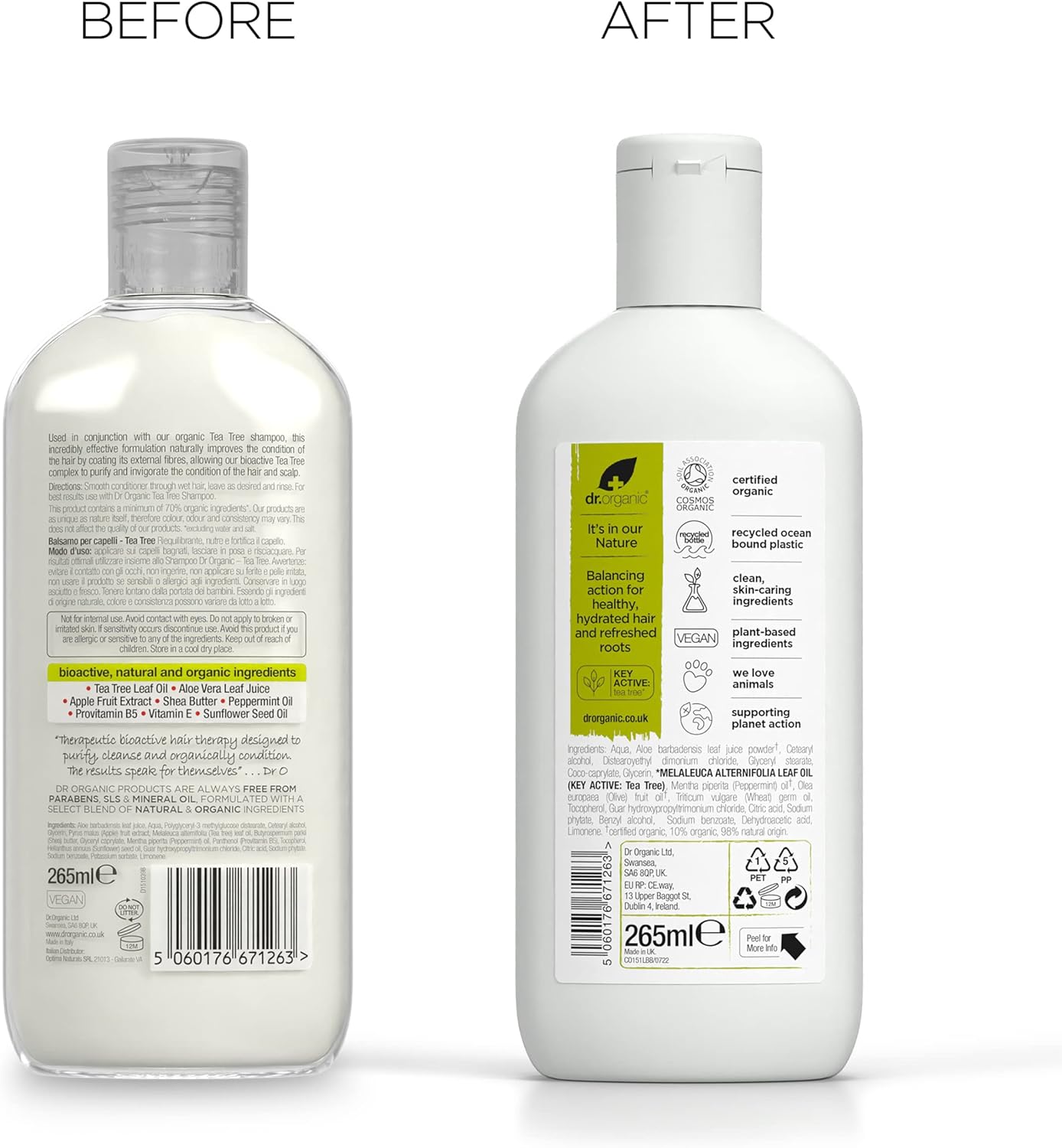 Dr Organic Bioactive Haircare Organic Tea Tree Conditioner 265ml