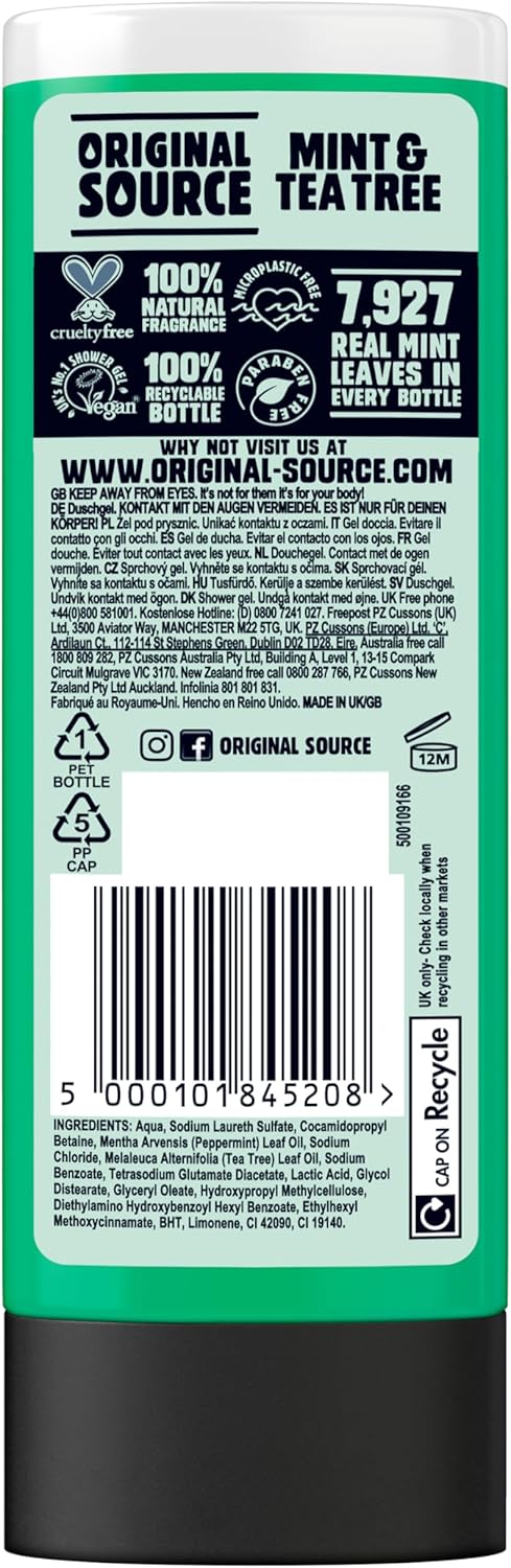 Original Source Tingly Mint And Tea Tree Shower 250ml