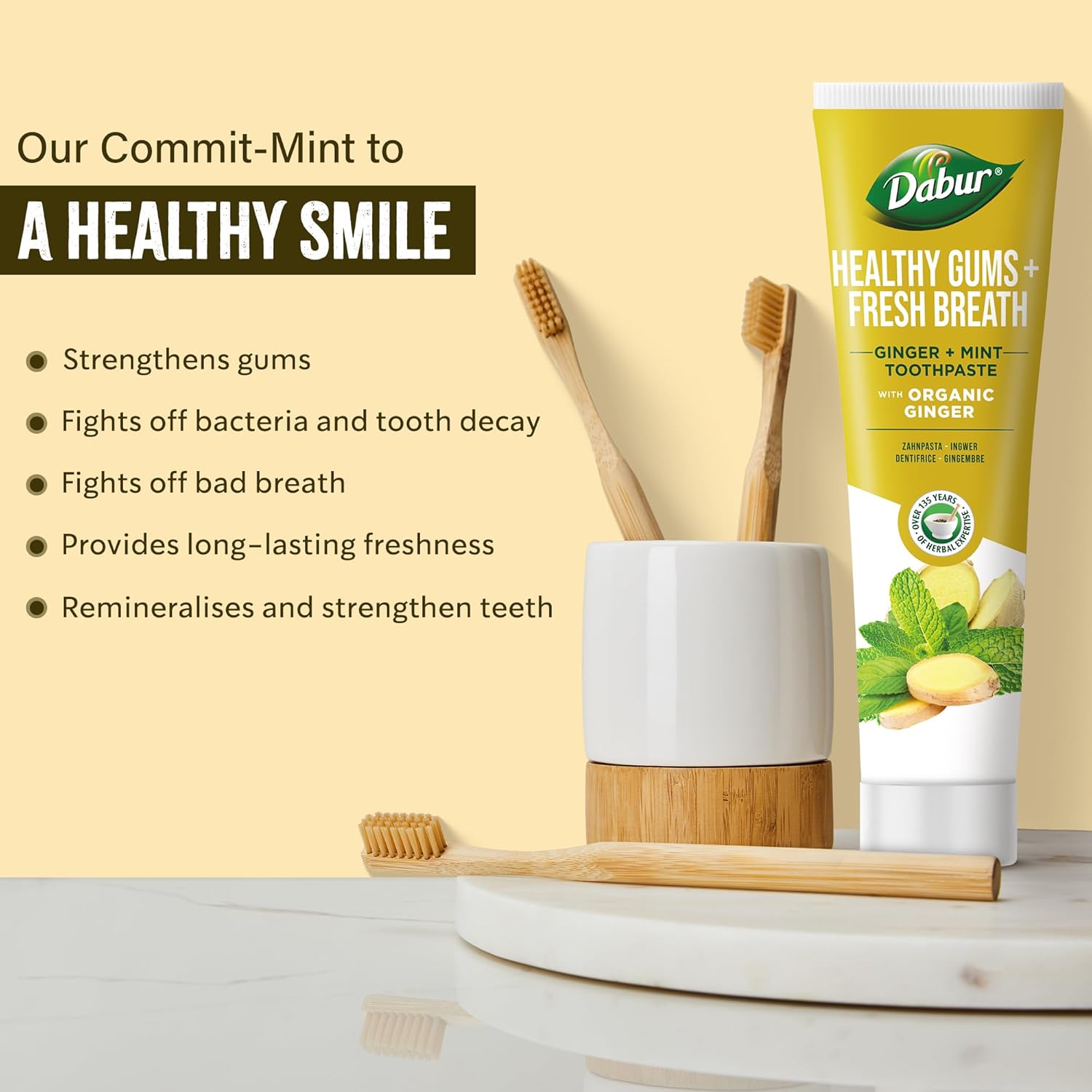 Dabur Healthy Gums Fresh Breath Ginger And Mint Toothpaste 100ml