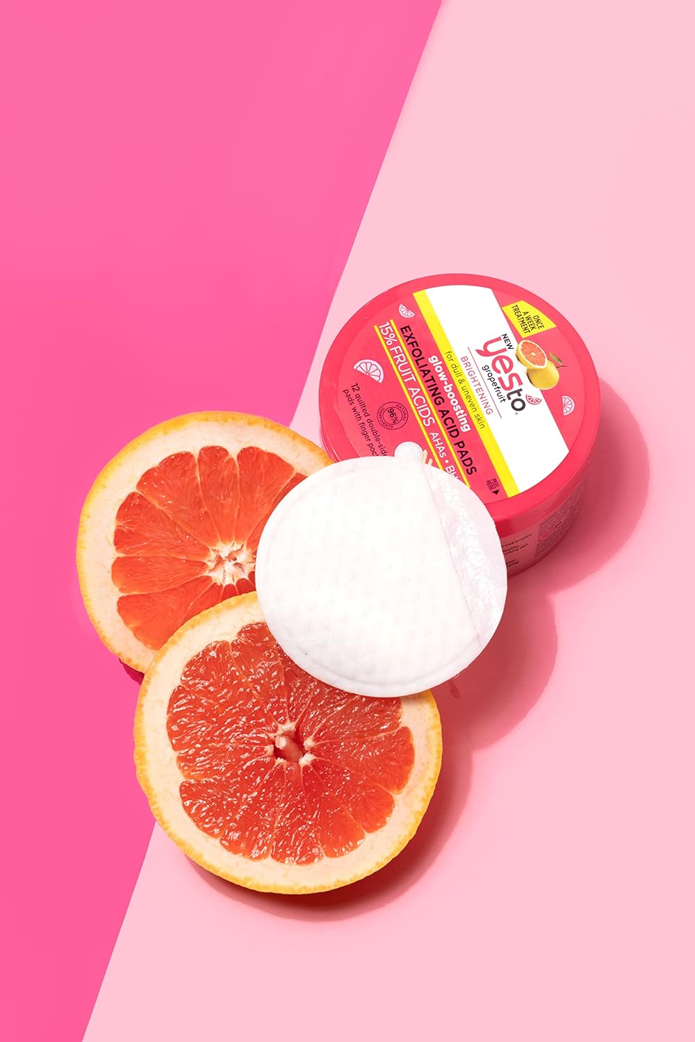 Yes To Grapefruit Glow Boosting Exfoliating Acid Pads