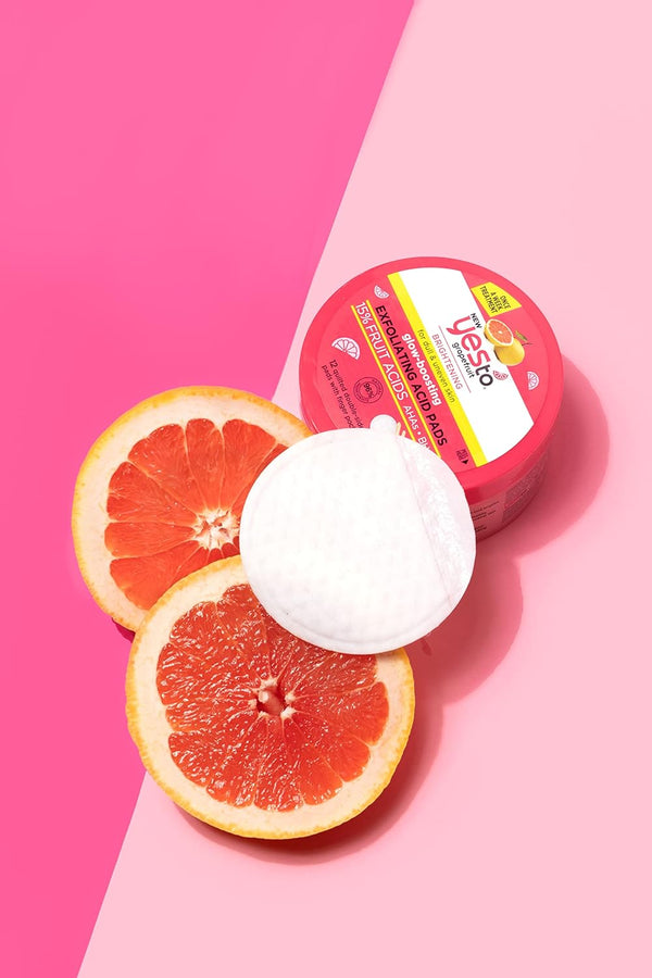 Yes To Grapefruit Glow Boosting Exfoliating Acid Pads - Afro Hair Boutique
