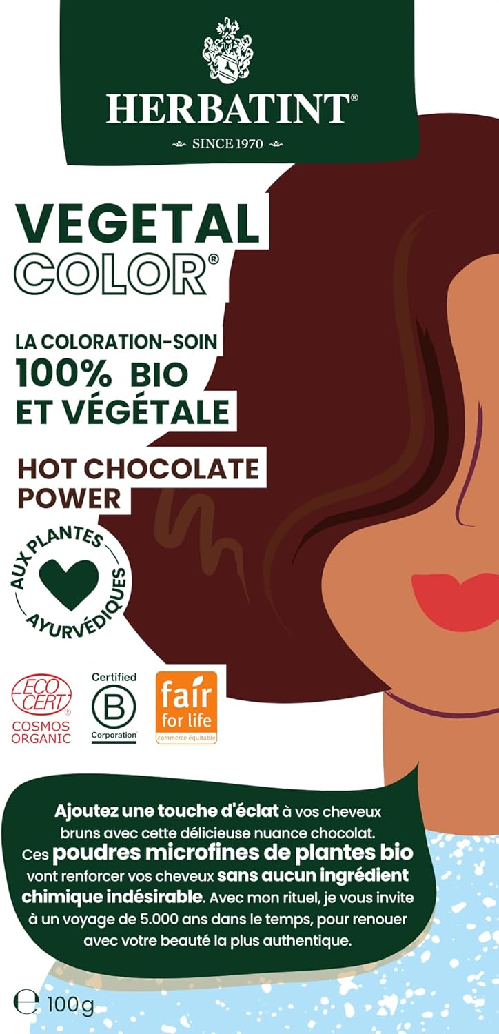 Herbatint Vegetal Organic Hair Color Hot Chocolate Power 100g