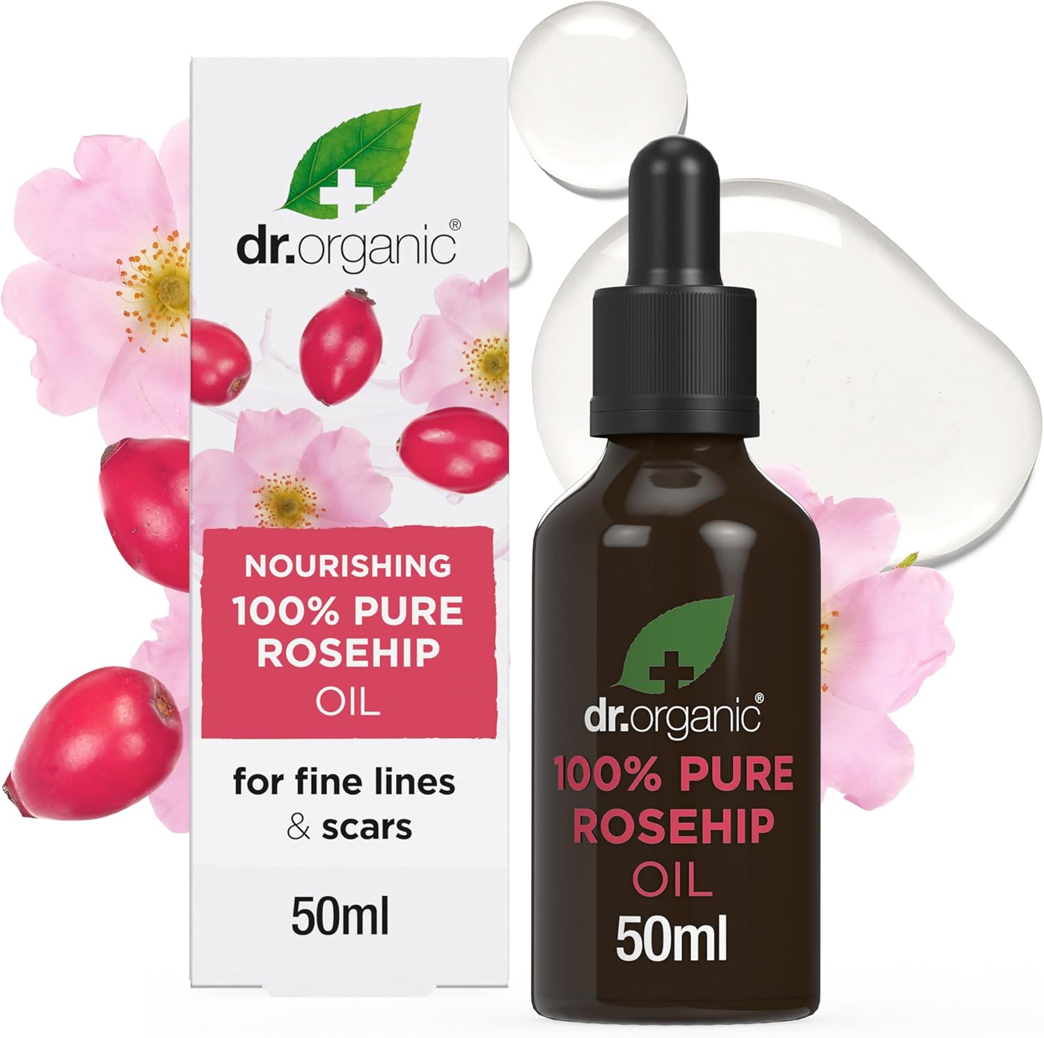 Dr Organic Organic Rejuvenate And Nourish Pure Rosehip Oil 50ml
