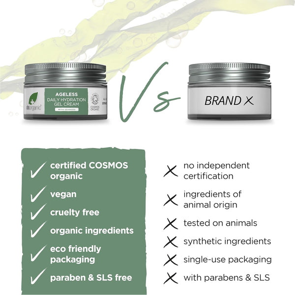 Dr Organic Ageless Daily Hydration Gel Cream 50ml - Afro Hair Boutique
