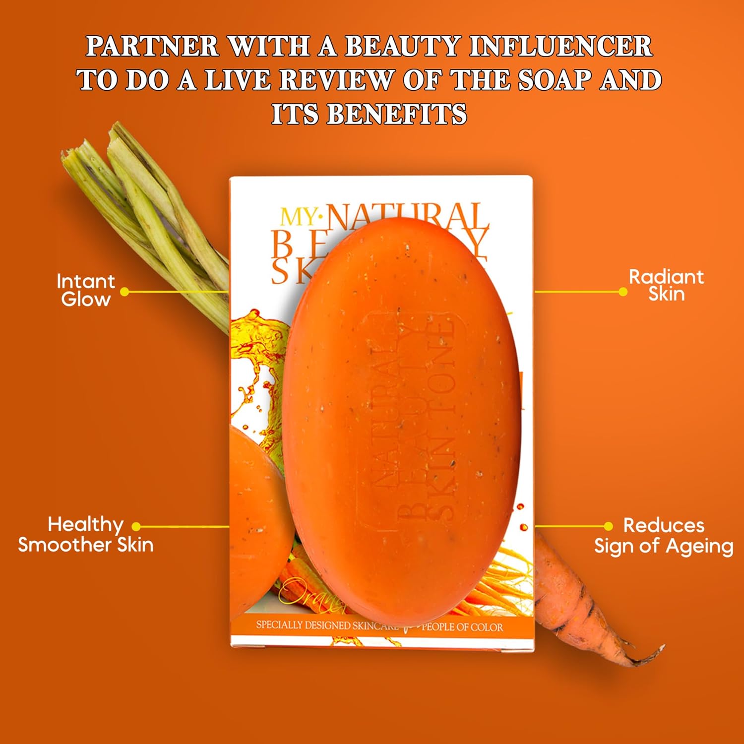 Clear Essence My Natural Beauty Skin Tone Carrot Oil Soap 173g