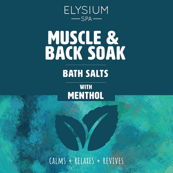 Elysee Brand Elysium Spa Muscle And Back Soak Bath Salts With Menthol 450g - Afro Hair Boutique
