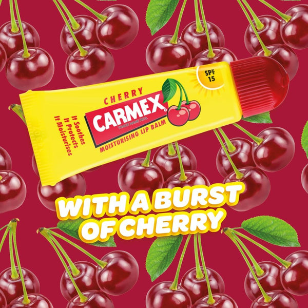 Carma Laboratories Carmex Moisturising Lip Balm Tube Cherry 10g - Afro Hair Boutique