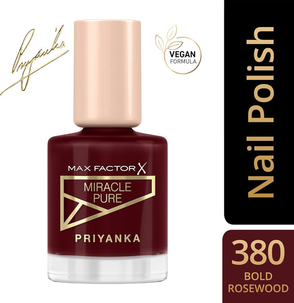 Max Factor Miracle Pure Nail Polish Priyanka Edition 380 Bold Rosewood