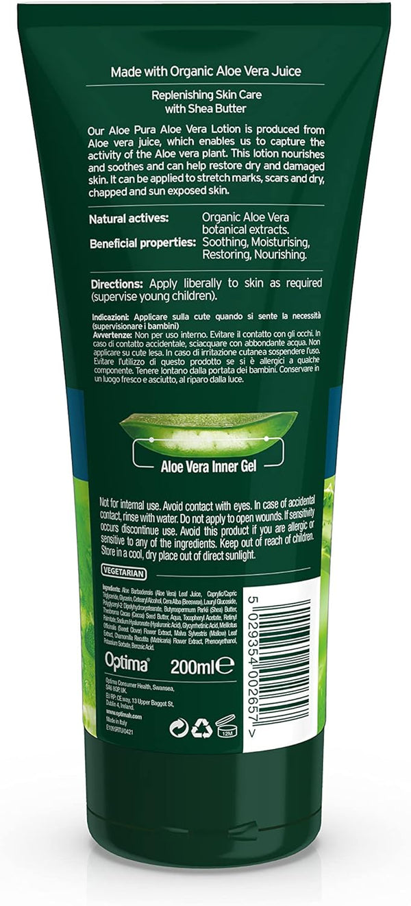 Aloe Pura Organic Aloe Vera Lotion With Shea Butter 200ml