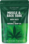 Elysium Spa Muscle And Back Soak Bath Salts With Natural Hemp Oil 450g