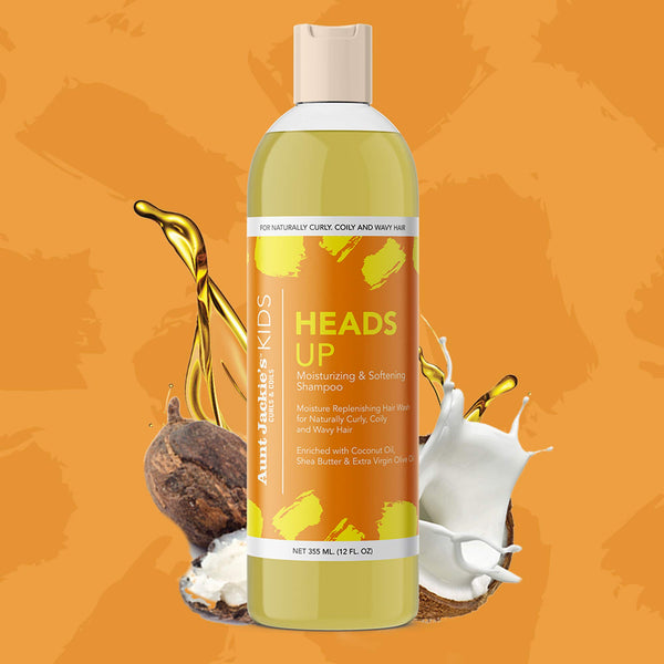 Aunt Jackies Heads Up Moisturizing And Softening Shampoo 355ml - Afro Hair Boutique