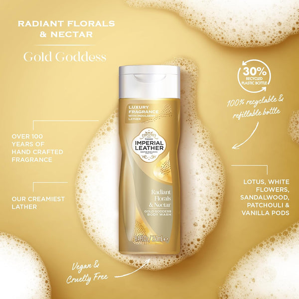 Cussons Imperial Leather Radiant Floral And Nectar Gold Goddess Body Wash 250ml - Afro Hair Boutique