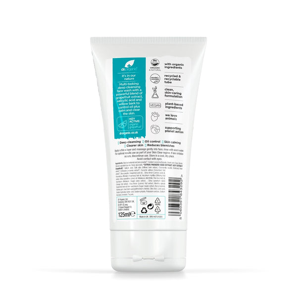 Dr Organic Skin Clear Organic Tea Tree Deep Pore Cleansing Face Wash 125ml - Afro Hair Boutique