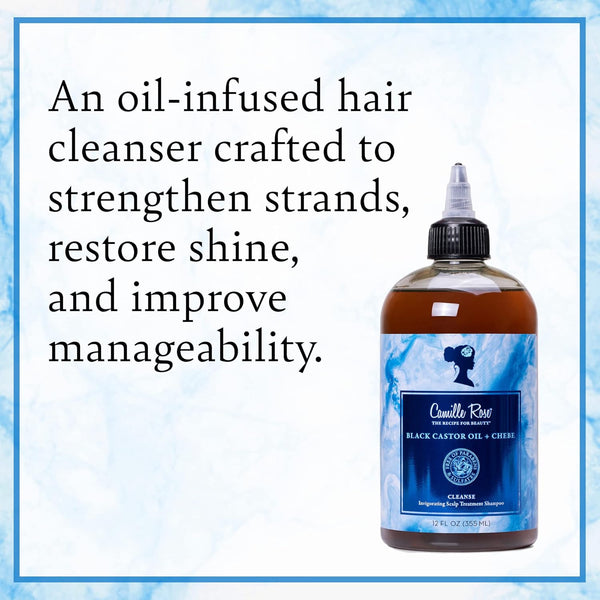Camille Rose Naturals Black Castor Oil Plus Chebe Cleanse Shampoo 355ml - Afro Hair Boutique