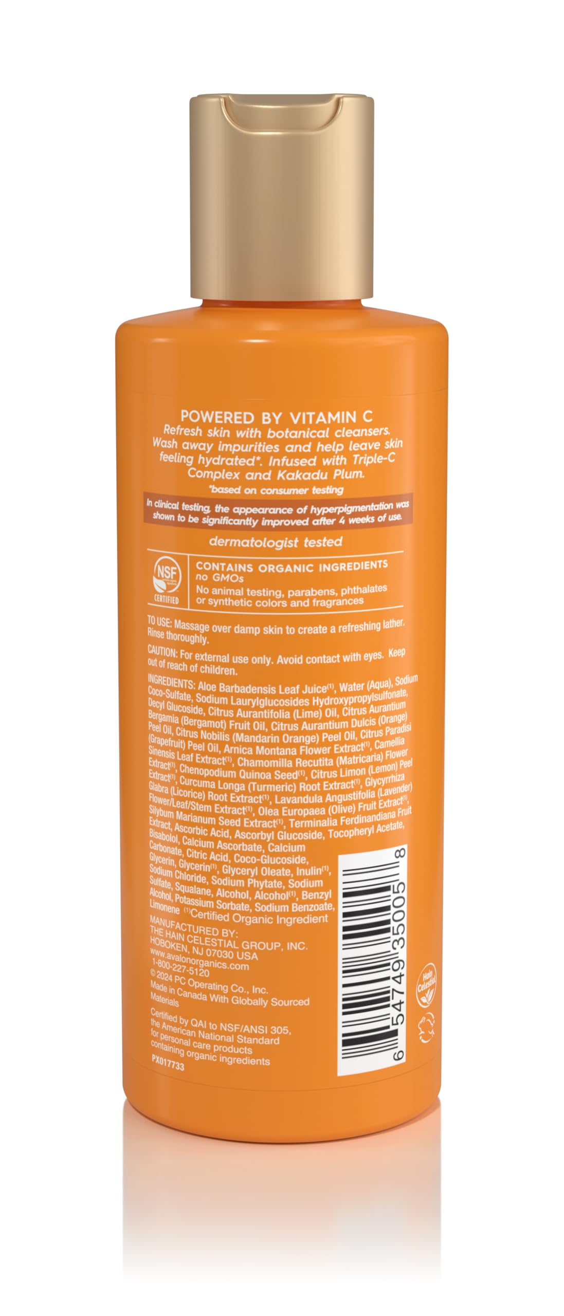Avalon Natural Products Avalon Organics Vitamin C Cleansing Gel 177ml