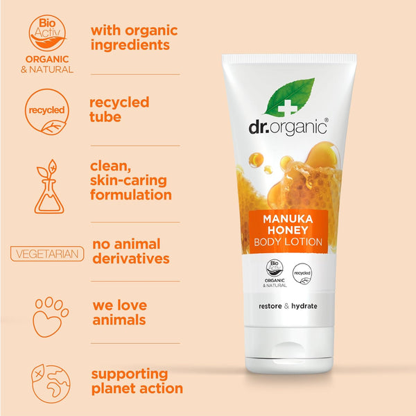 Dr Organic Bioactive Skincare Organic Manuka Honey Skin Lotion 200ml - Afro Hair Boutique