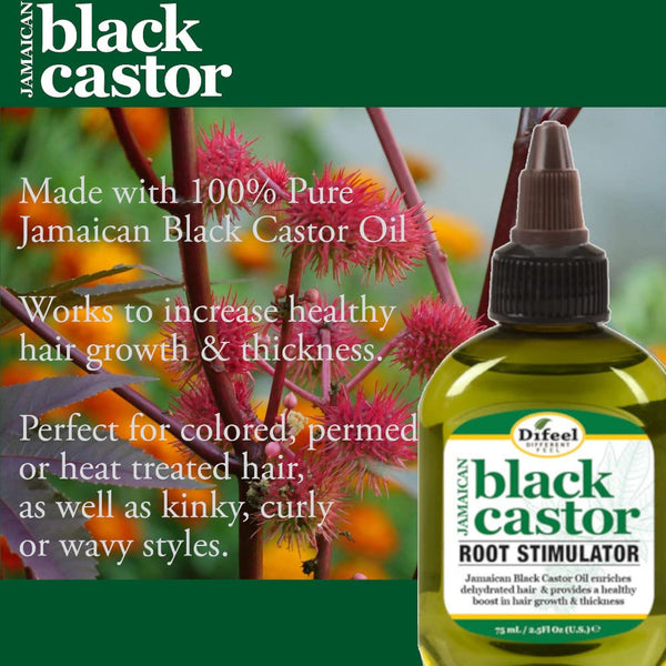 Difeel 99 Percent Natural Blend Black Castor Root Stimulator 75ml - Afro Hair Boutique