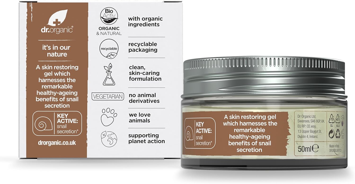Dr Organic Tone And Restore Snail Gel 50ml