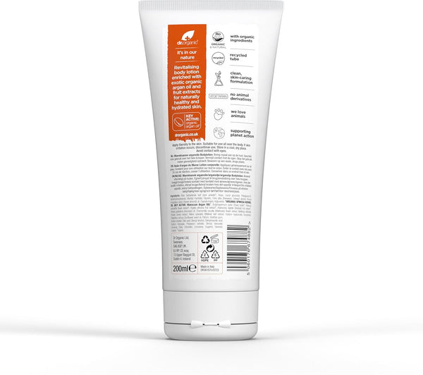 Dr Organic Bioactive Skincare Organic Moroccan Argan Oil Skin Lotion 200ml - Afro Hair Boutique