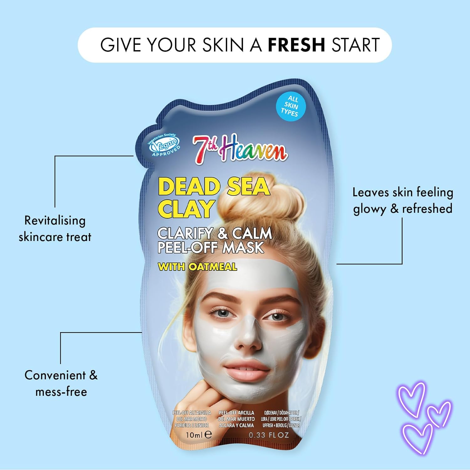 Montagne Jeunesse 7Th Heaven Dead Sea Clay Clarify And Calm Peel Off Mask