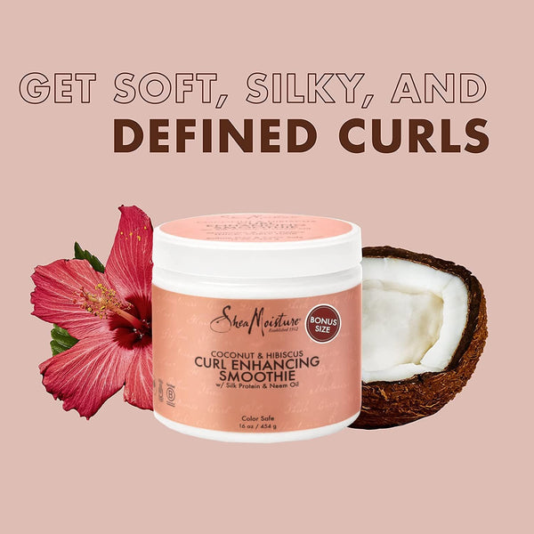 Shea Moisture Coconut And Hibiscus Curl Enhancing Smoothie 326g / 454g - Afro Hair Boutique